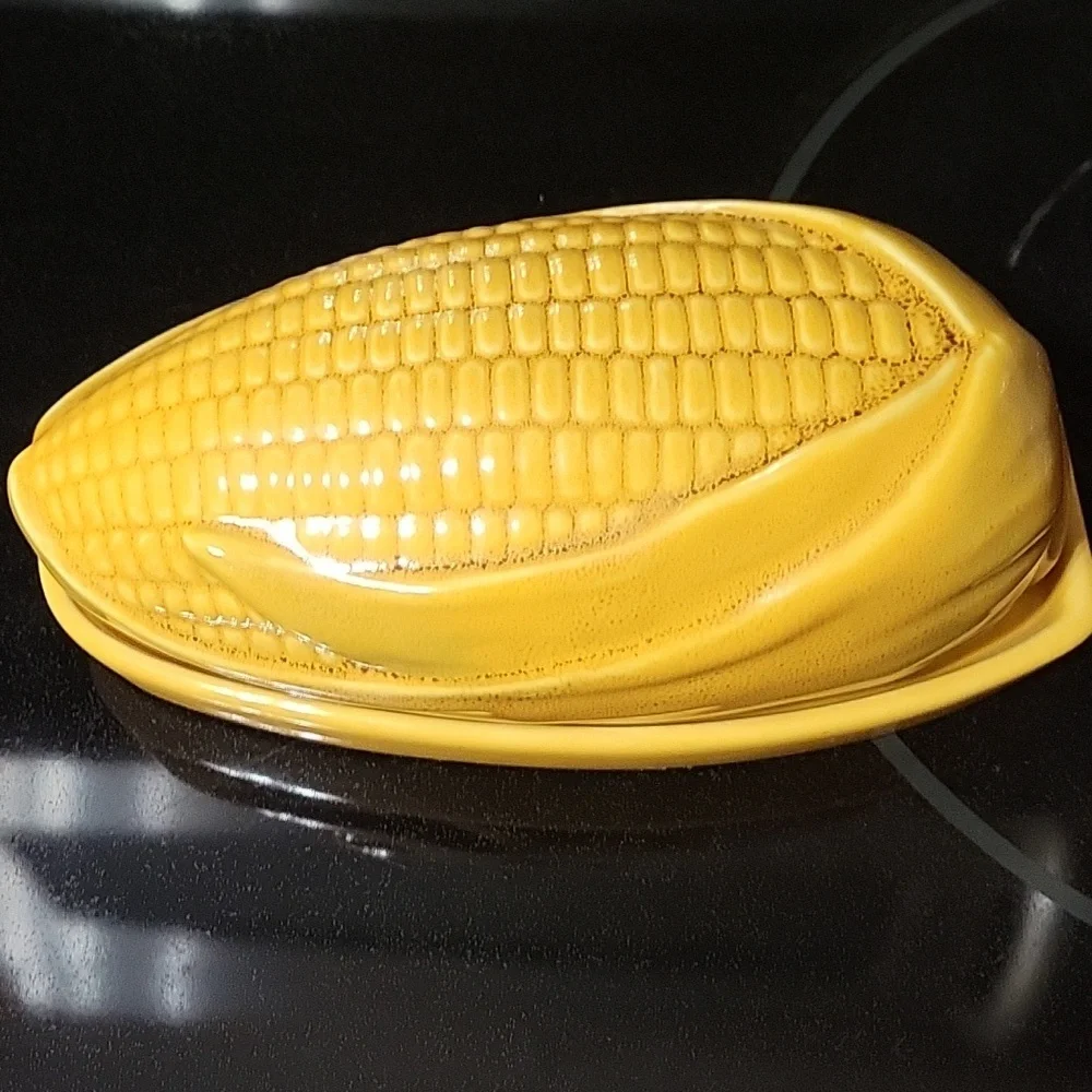Pottery Barn Indian Corn Lidded Butter Dish